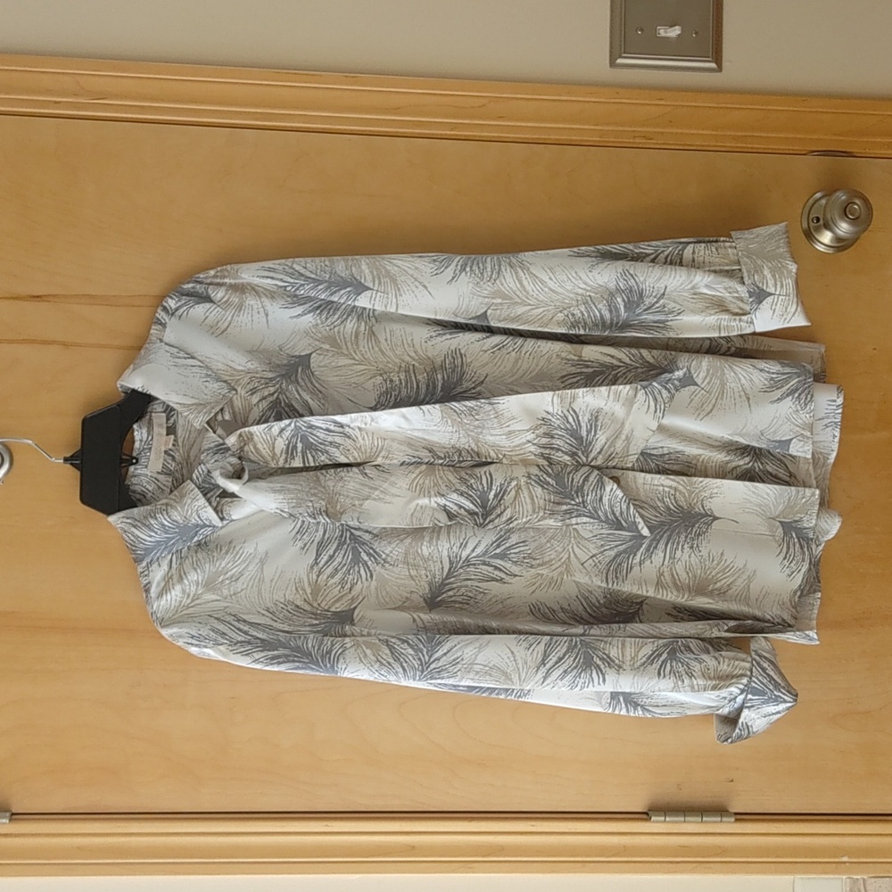 Etcetera rayon/silk long sleeve blouse